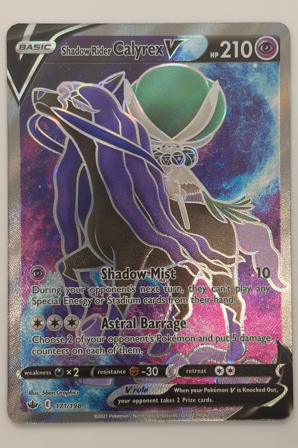 171/198 Shadow Rider Calyrex V - Rare Ultra