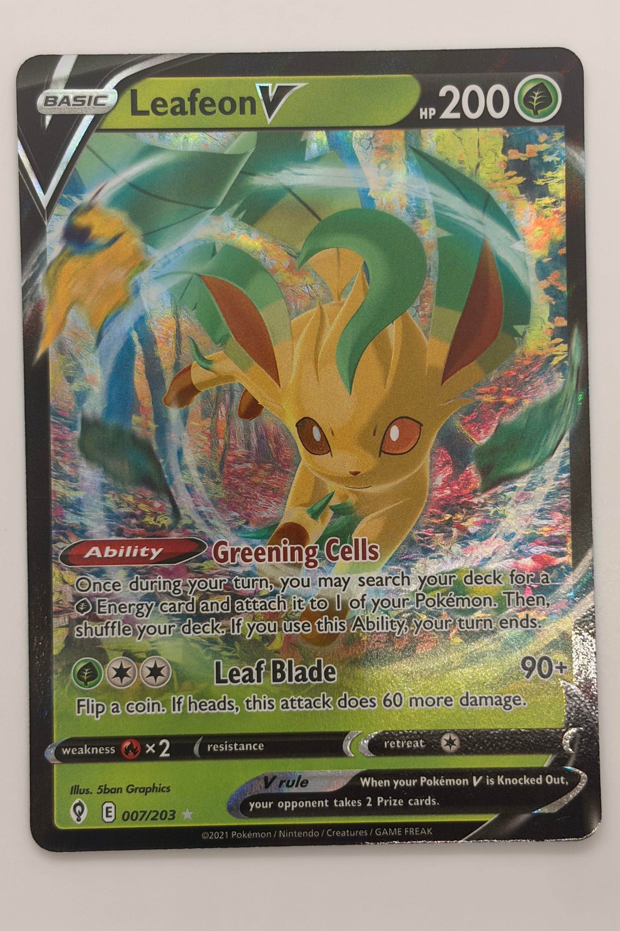 007/203 Leafeon V - Rare Holo V