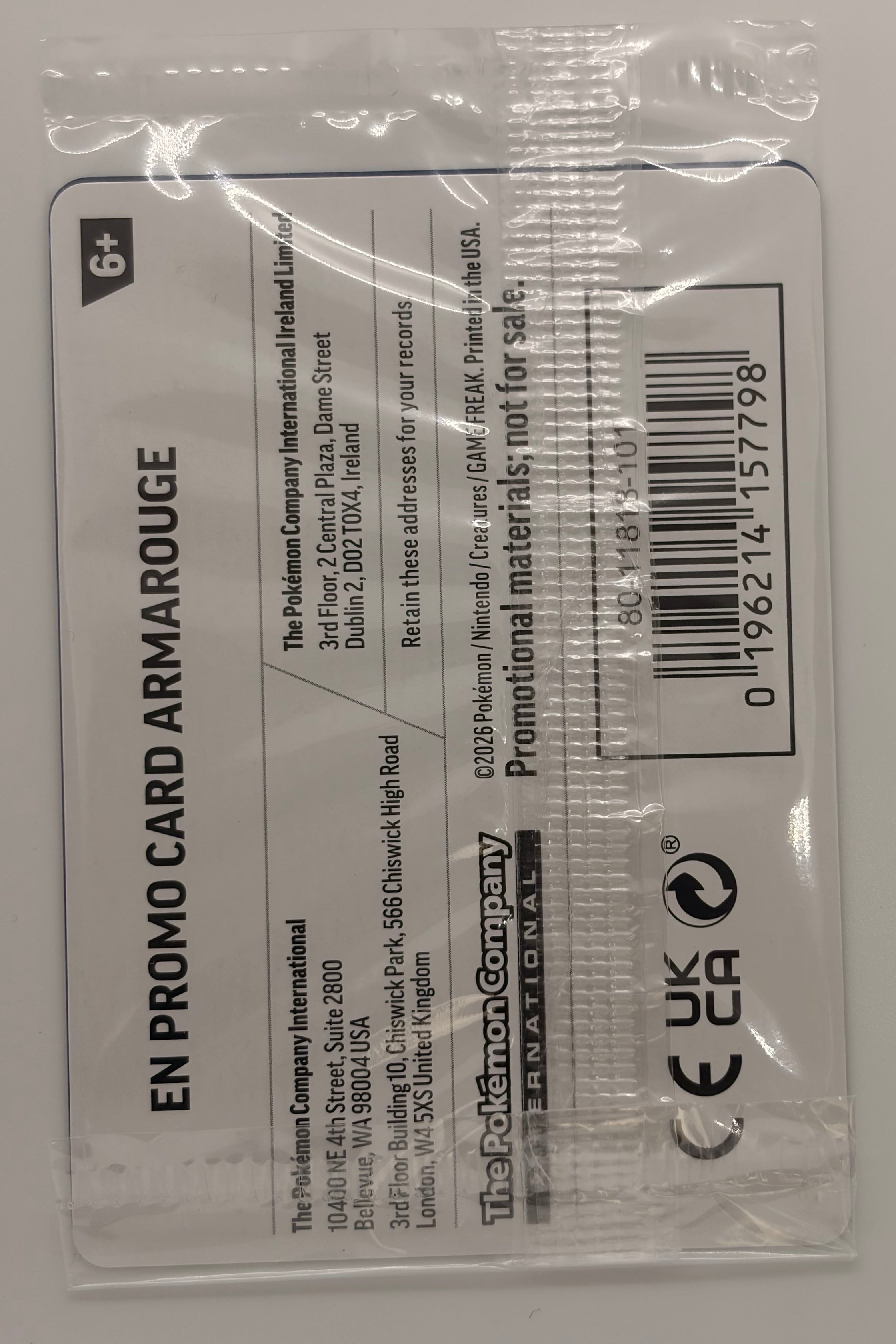 Armarouge 012/084 -Pitch Black Stamped Sealed PROMO