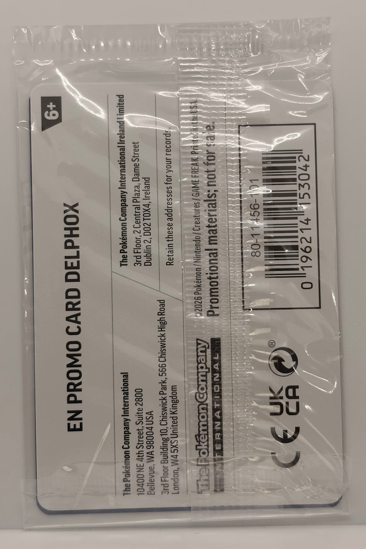 Delophox 013/086 - Chaos Rising Stamped Sealed PROMO