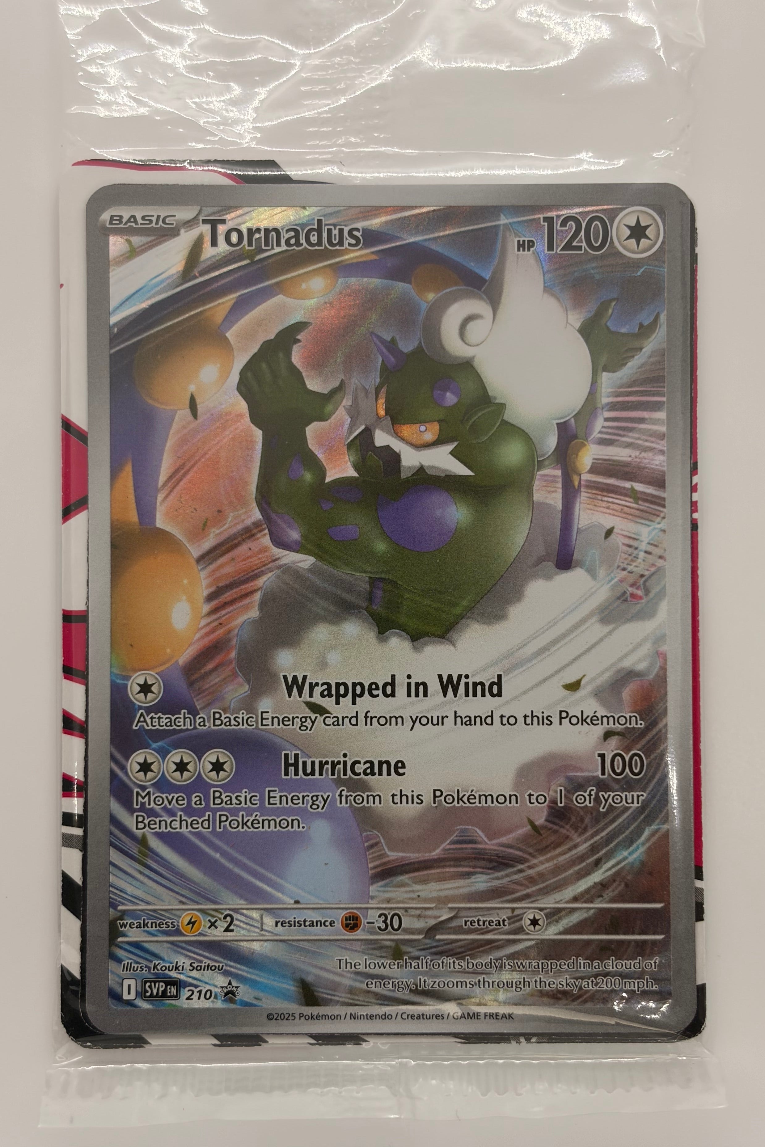 Tornadus SVP 210 -  Black Star Sealed Promo NM