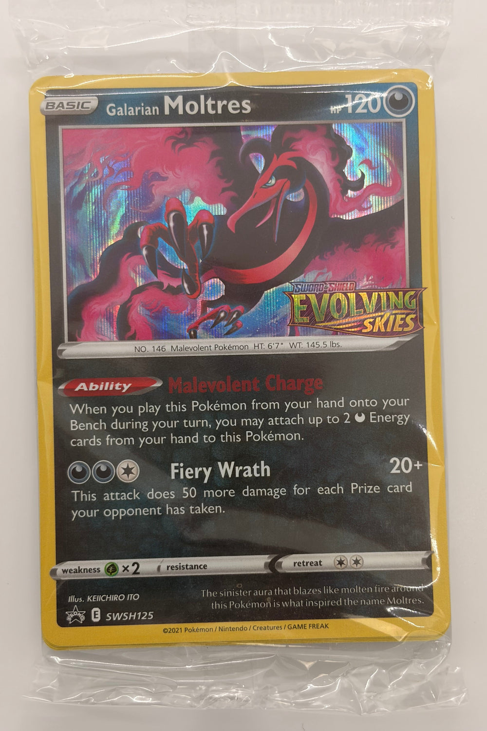 Galarian Moltres SWSH125 - Black Star Promo Sealed NM