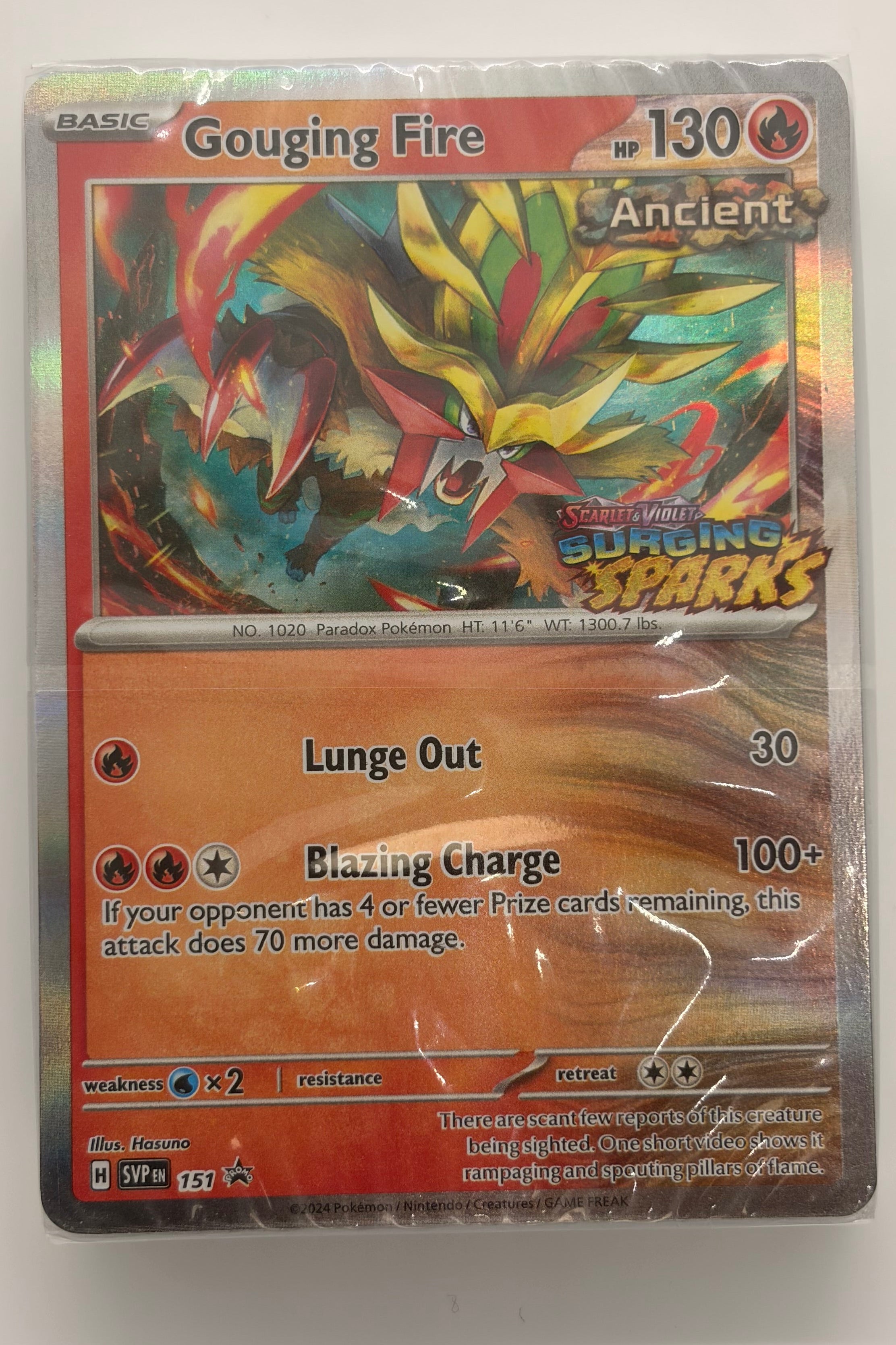 Gouging Fire  SVP 151 -  Black Star Sealed Promo NM