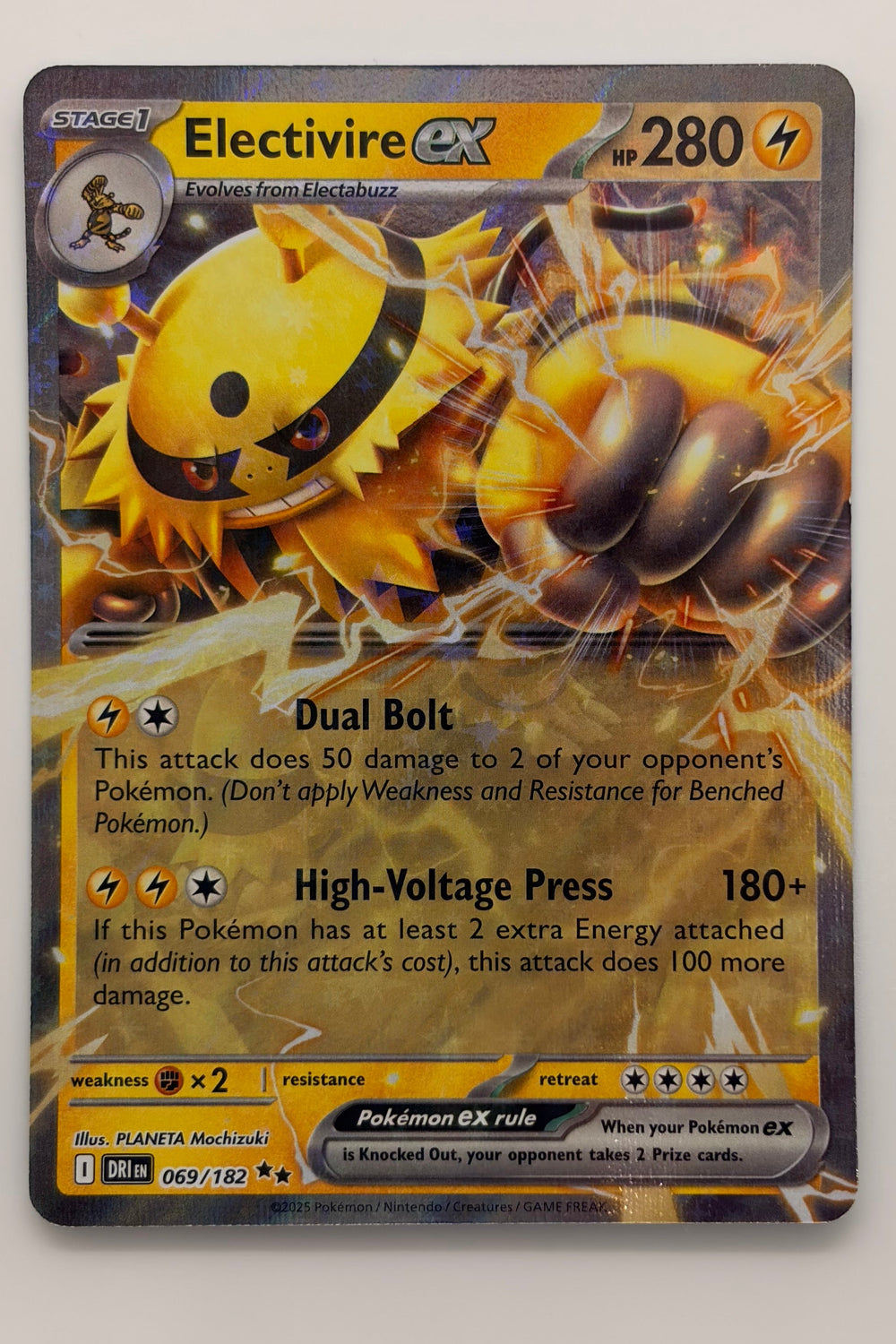 069/182 Electivire ex - Destined Rivals Ultra Rare NM