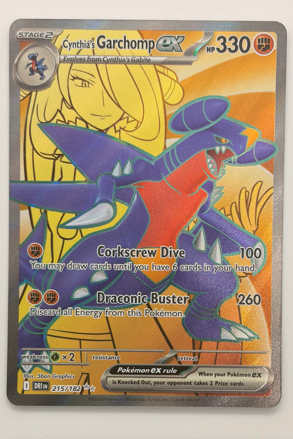 215/182 Cynthia's Garchomp ex - Ultra Rare