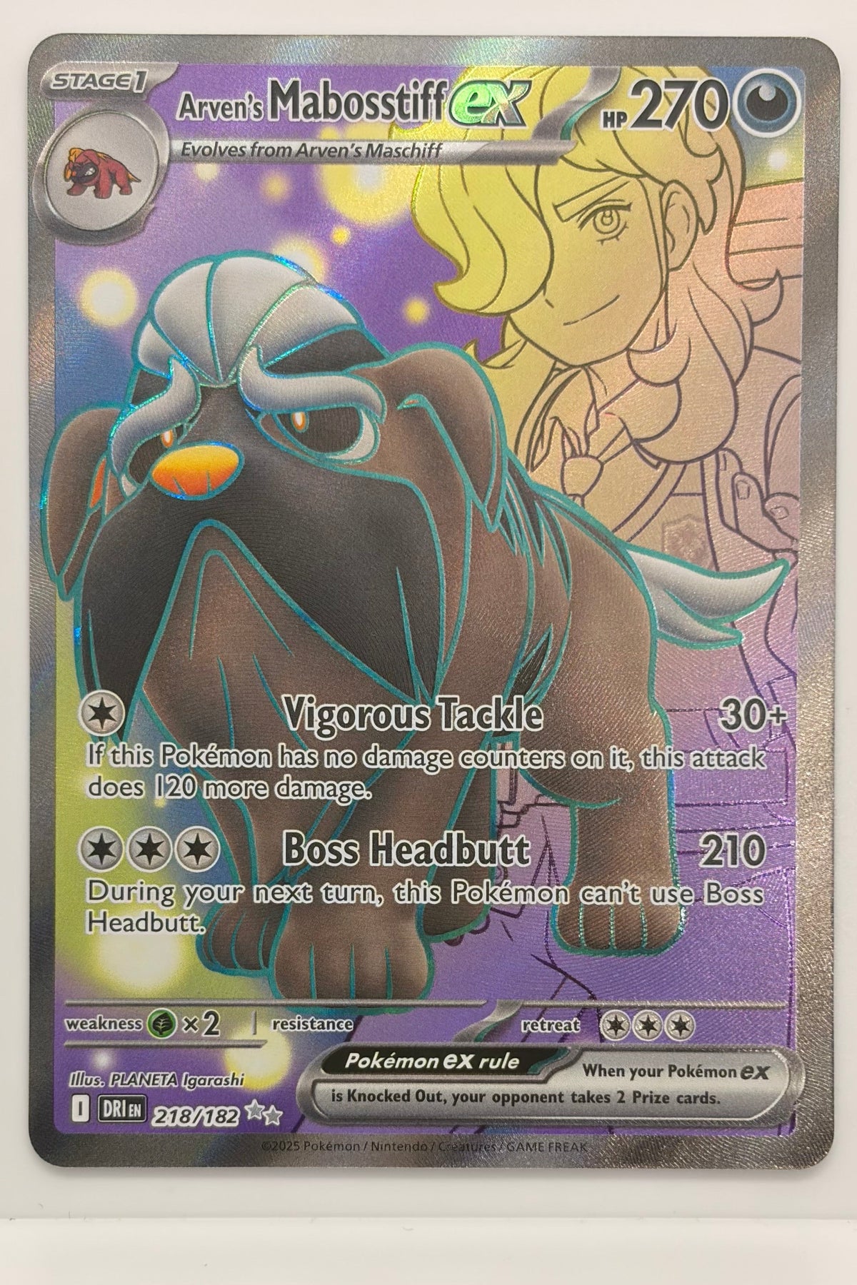 218/182 Arven's Mabosstiff ex - Ultra Rare