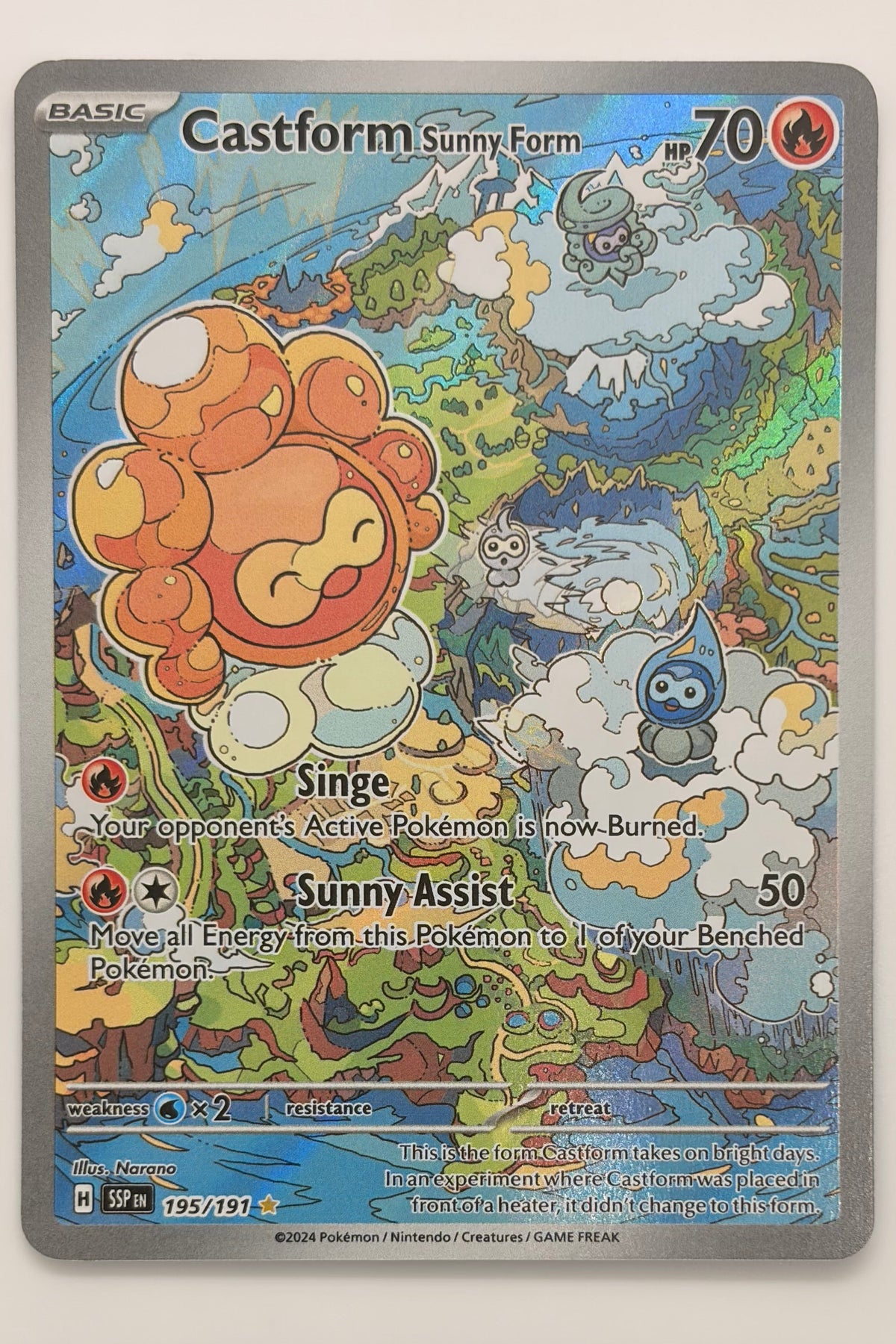 195/191 Castform Sunny Form - Illustration Rare