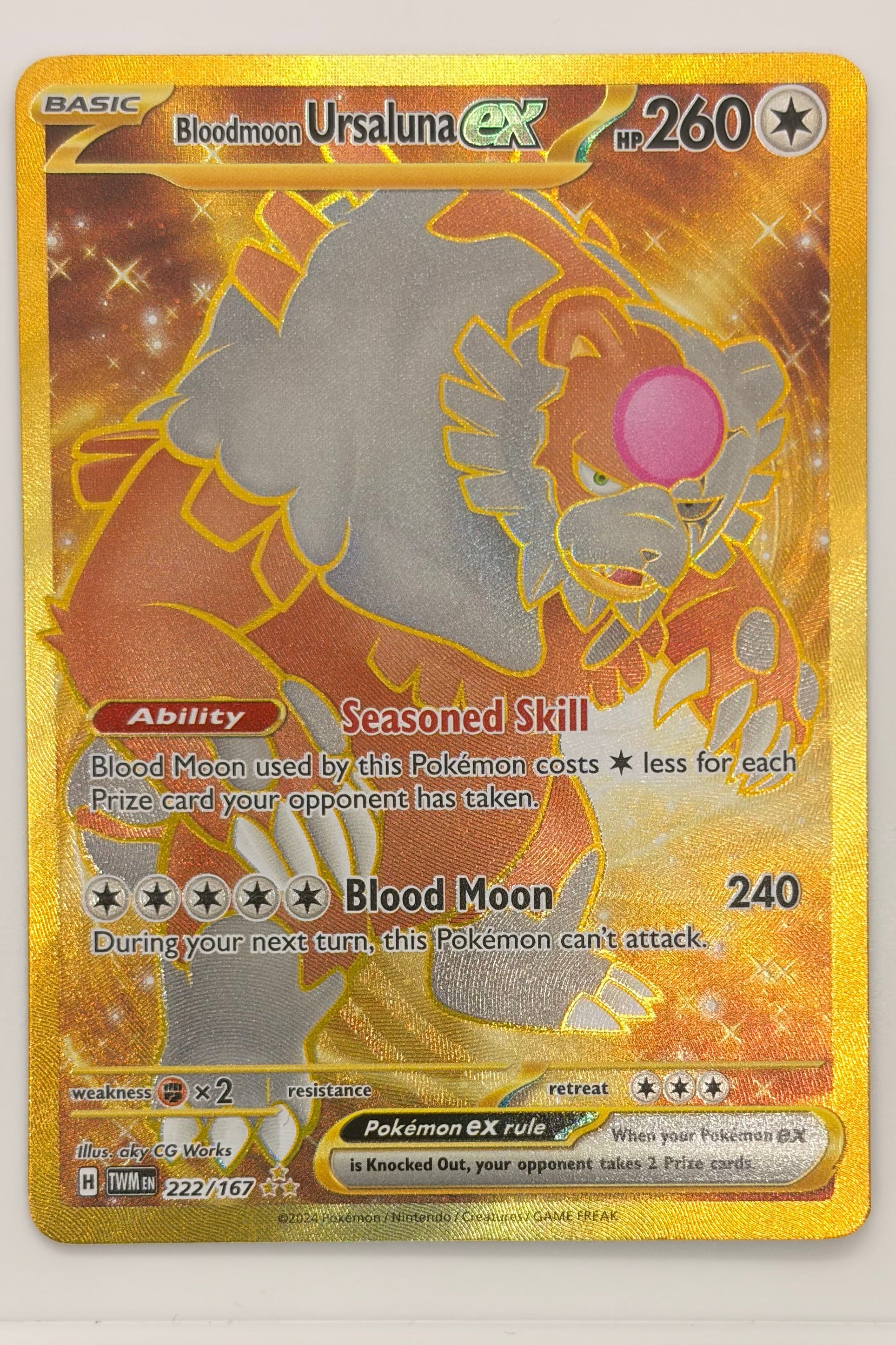 222/167 Bloodmoon Ursaluna ex - Hyper Rare