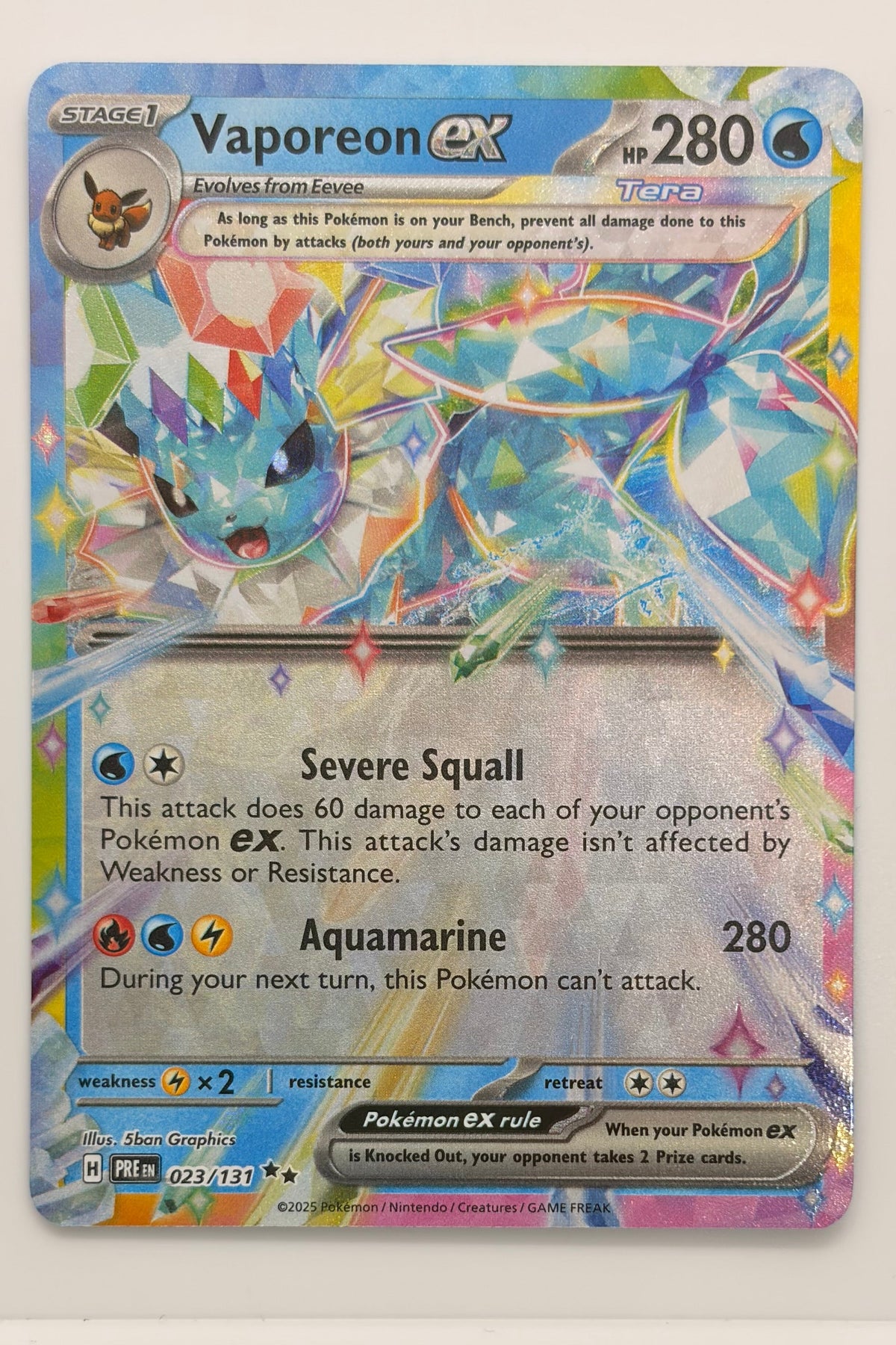 023/131 Vaporeon ex - Double Rare