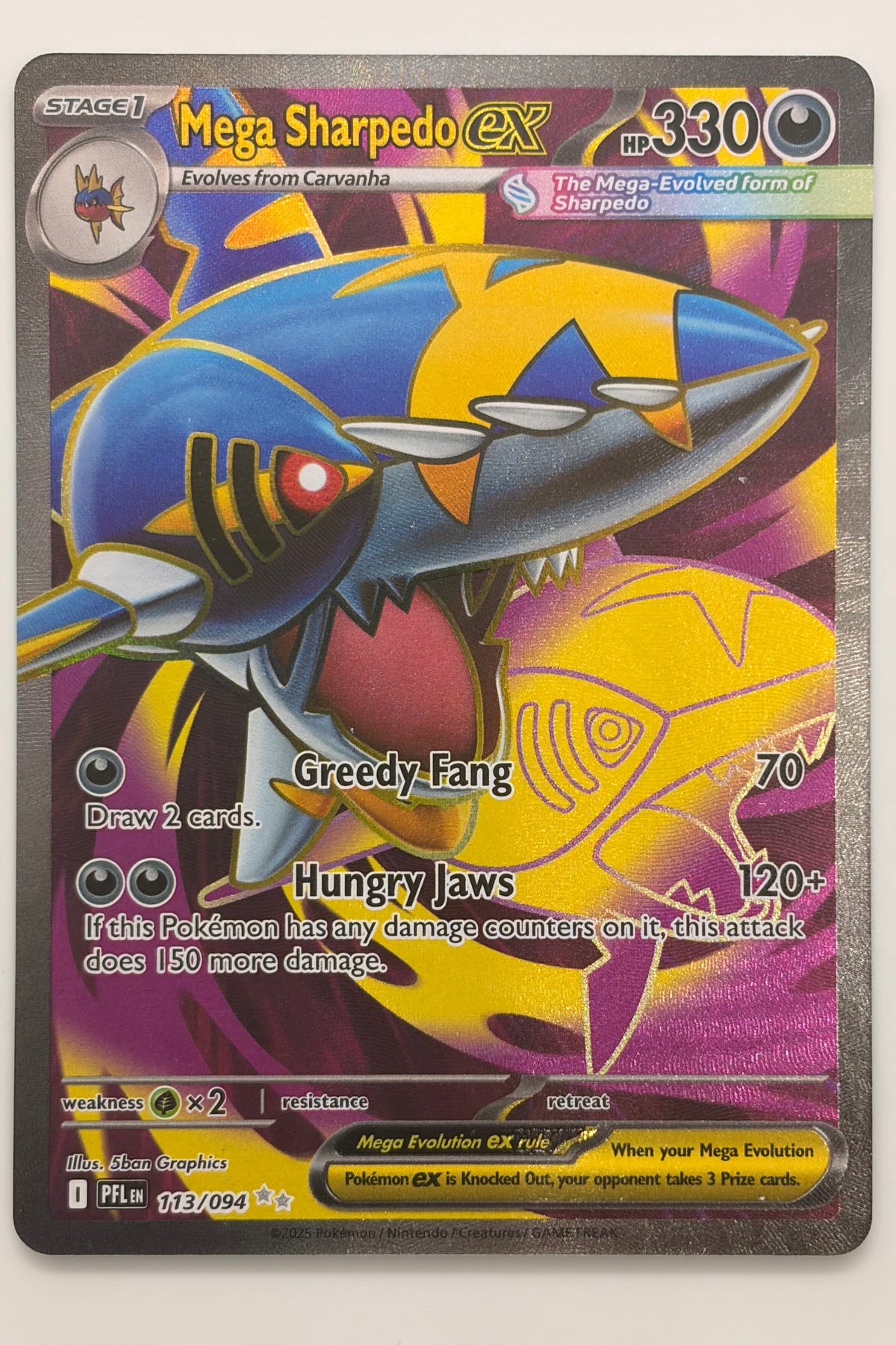 113/094 Mega Sharpedo ex - Ultra Rare