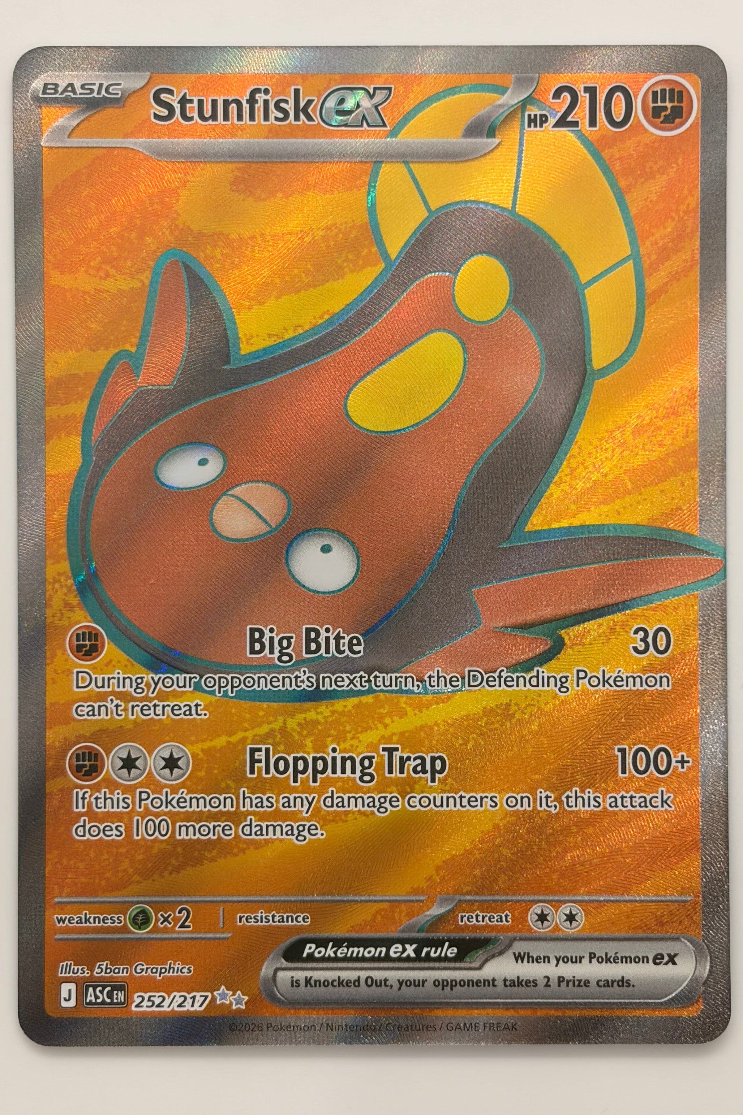 252/217 Stunfisk ex - Ultra Rare