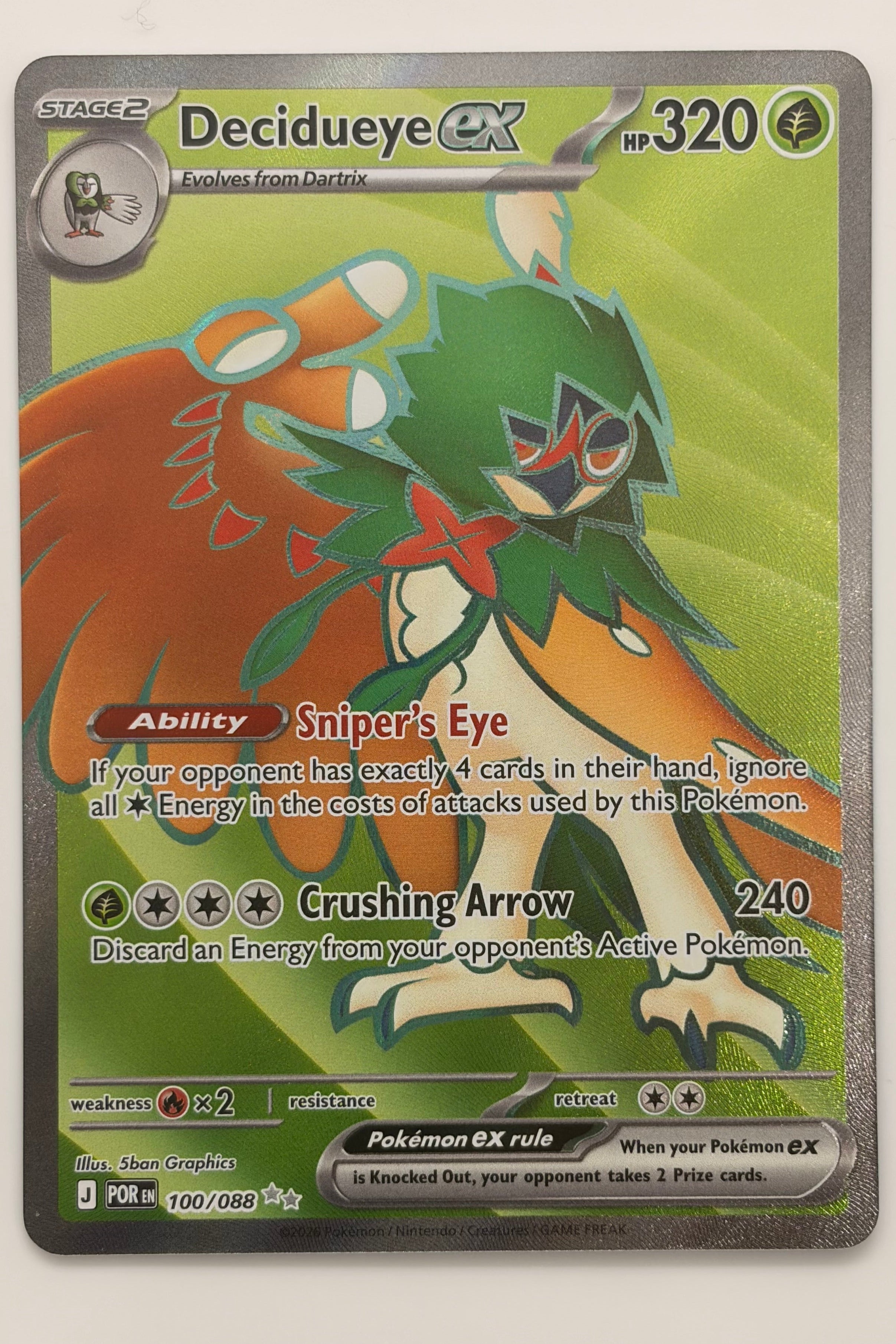 100/088 Decidueye ex - Ultra Rare