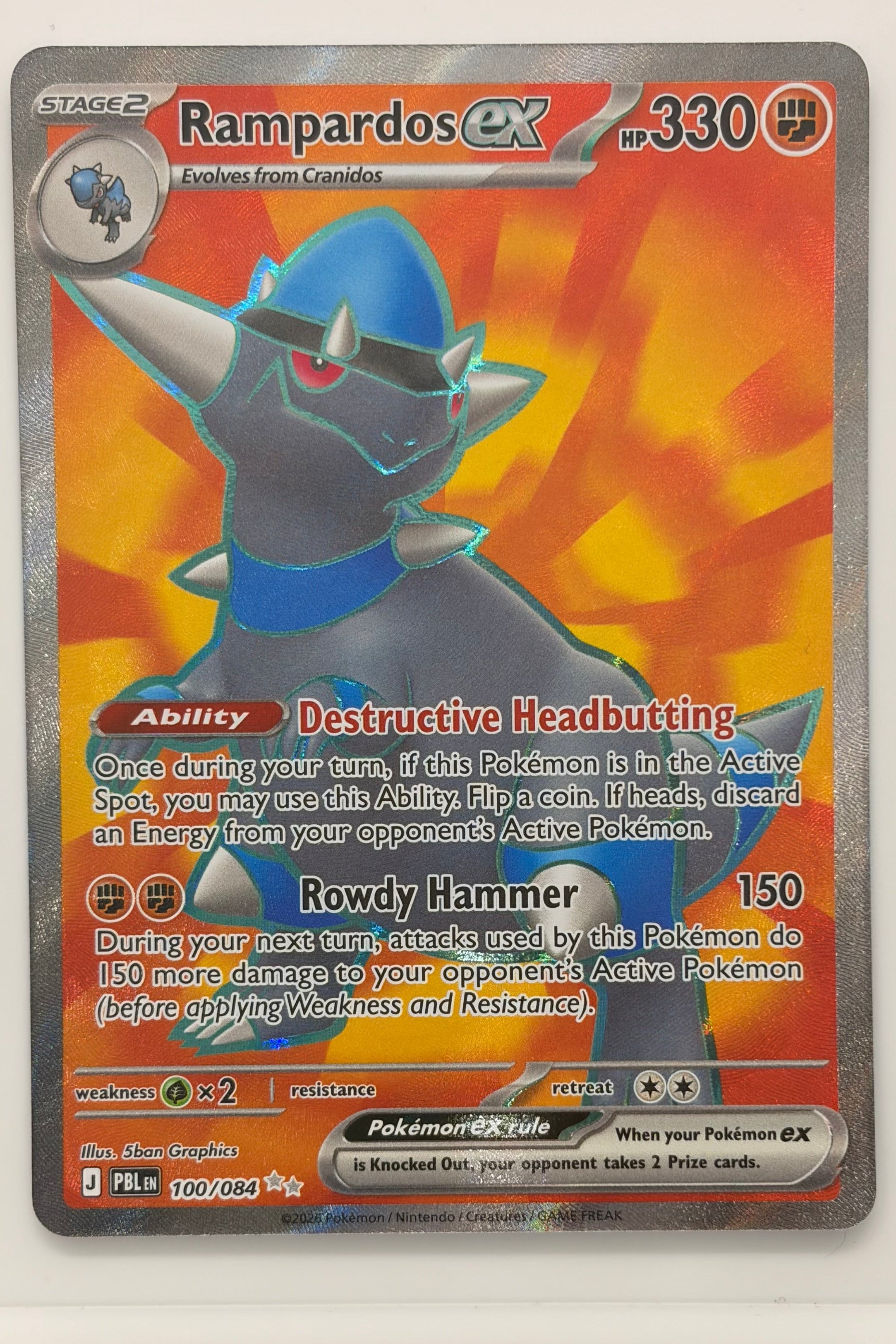 100/084 Rampardos ex - Ultra Rare