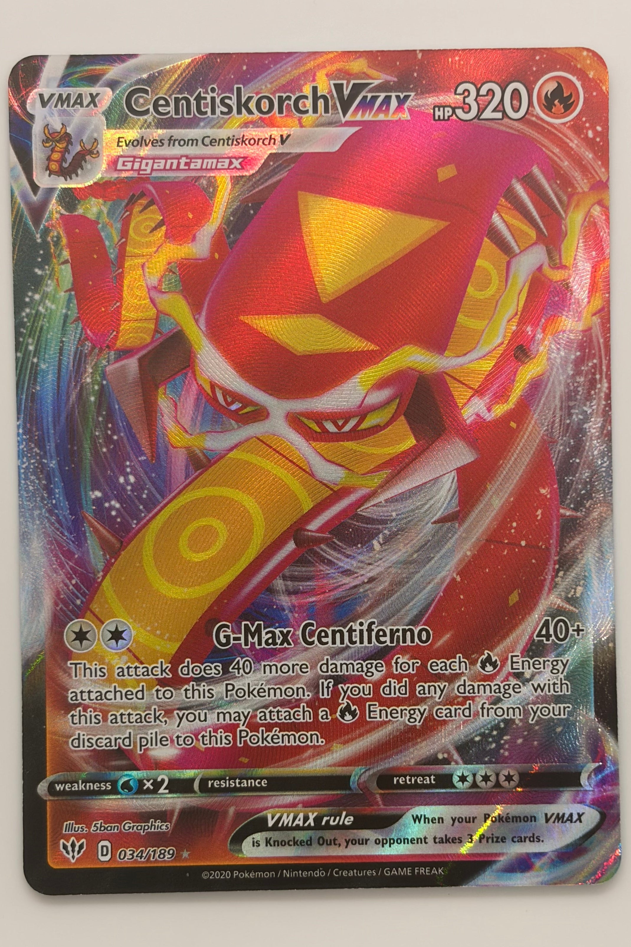 034/189 Centiskorch VMAX - Rare Holo VMAX