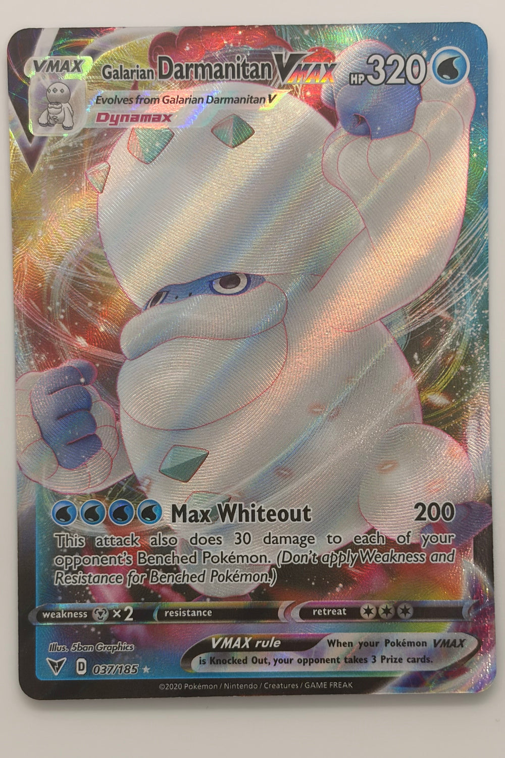 037/185 Galarian Darmanitan VMAX - Rare Holo VMAX
