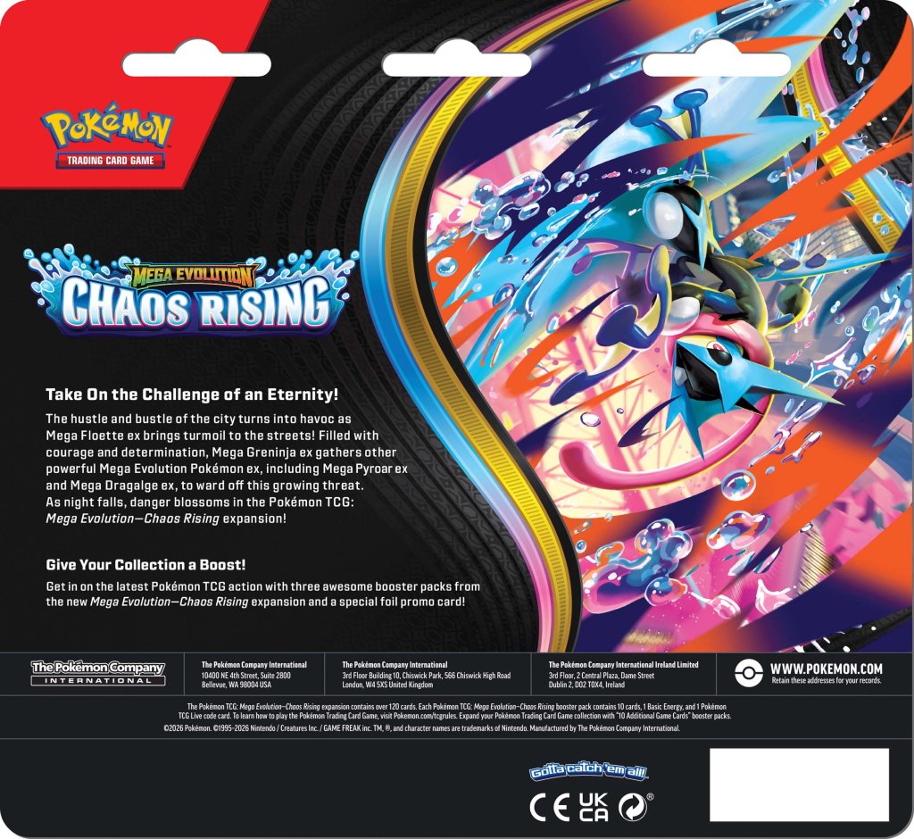 Pokemon - TCG - Chaos Rising Three Booster Blister