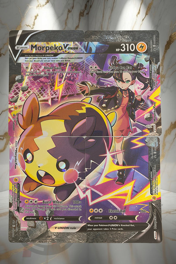 Morpeko V-Union 4 Card Set SWSH287 SWSH288 SWSH289 SWSH290 - Sword & Shield - Black Star Promo