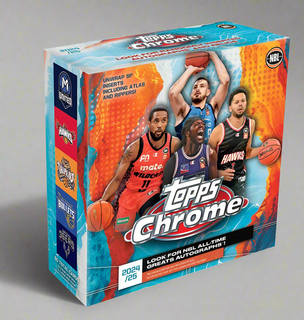 TOPPS Chrome NBL 2024/2025 Basketball Trading Cards - Mega Pack Box