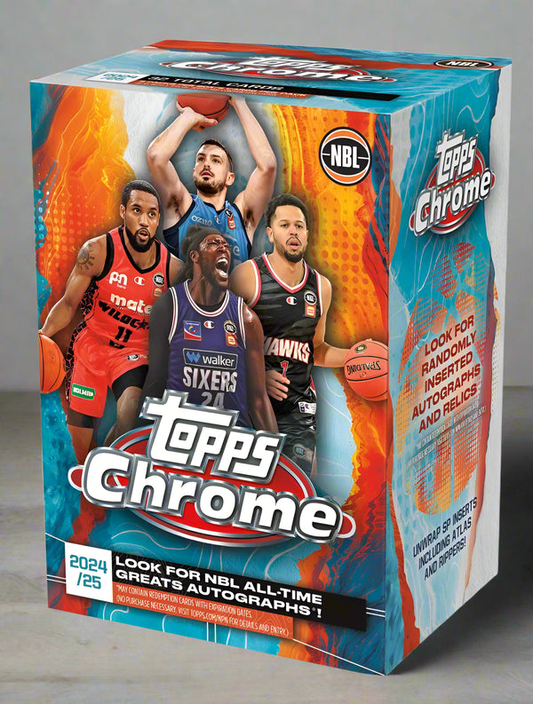 TOPPS Chrome NBL 2024/2025 Basketball Trading Cards - Value Blaster Box