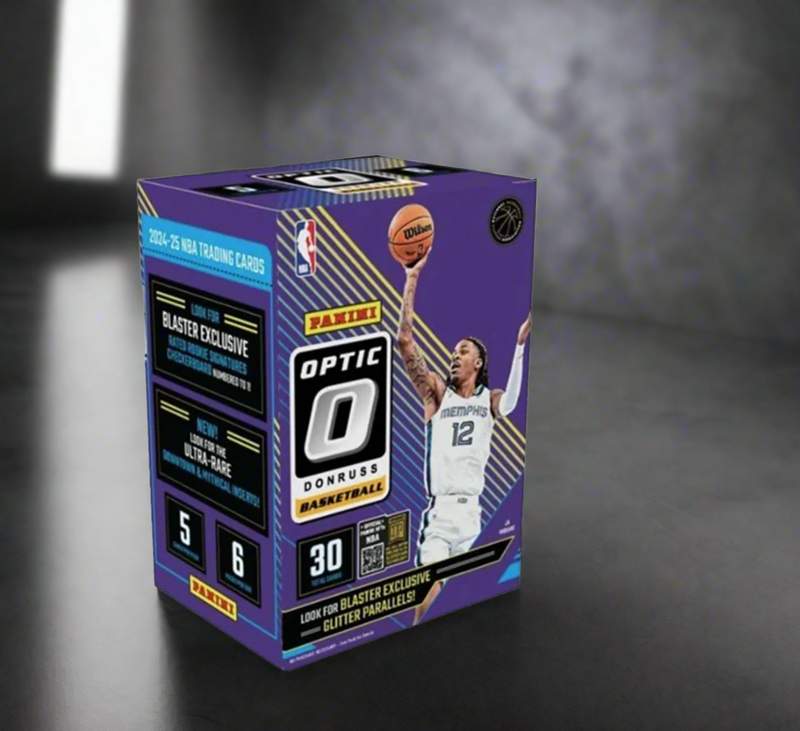 Basketball trading card pack with player image and Panini branding on a white background