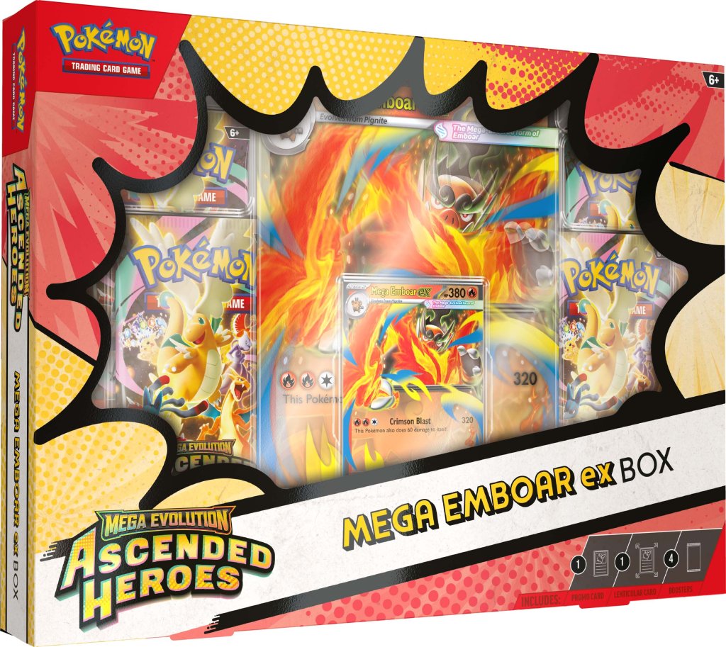 Pokemon - TCG - Ascended Heroes Mega Emboar ex Box Pokemon - TCG - Ascended Heroes Mega Emboar ex Box