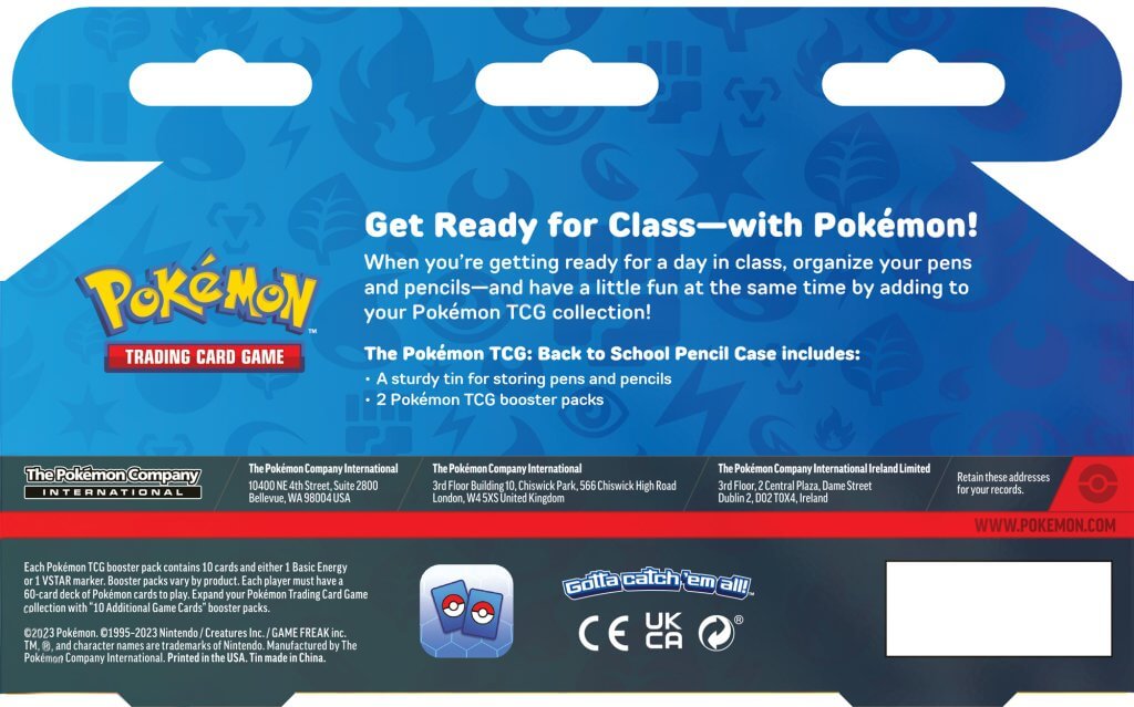 pokémon - trading card game: back to school pencil case Pokemon - TCG