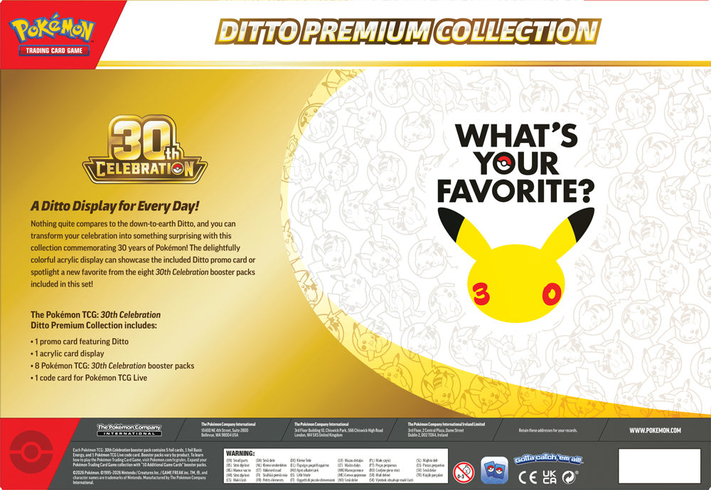 Pokemon - TCG - 30th Celebration Ditto Premium Collection