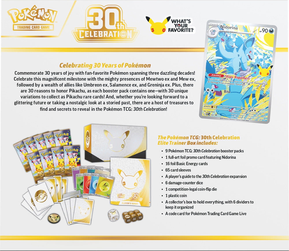 Pokemon - TCG - 30th Celebration Elite Trainer Box
