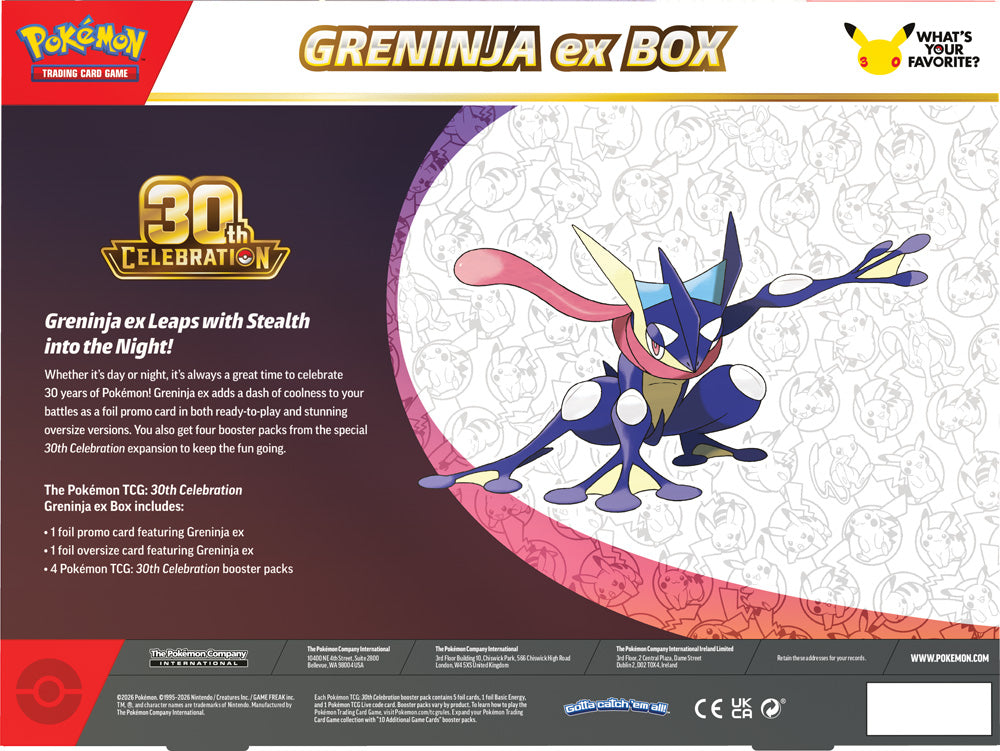 Pokemon - TCG - 30th Celebration Greninja ex Box