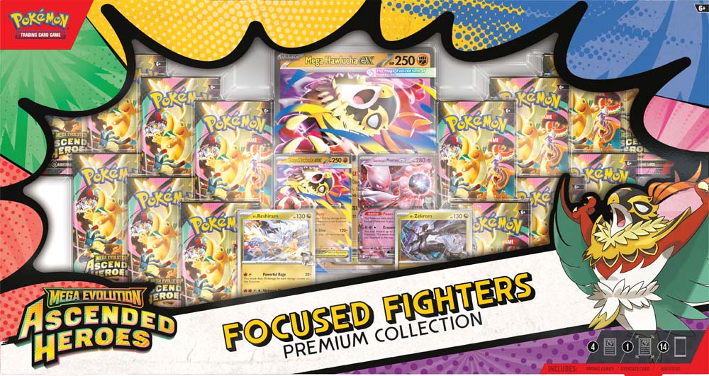 Pokemon TCG Ascended Heroes Focused Fighters Premium Collection, box front view
