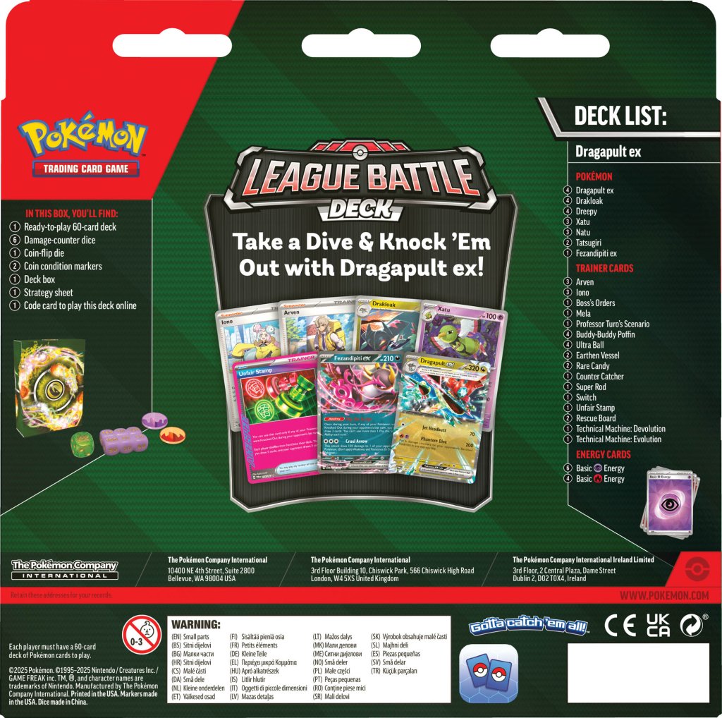 Pokemon - TCG - Dragapult ex League Battle Deck