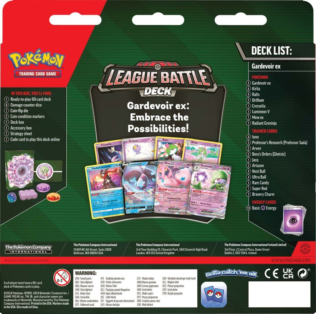 Pokemon - TCG - Gardevoir ex League Battle Deck