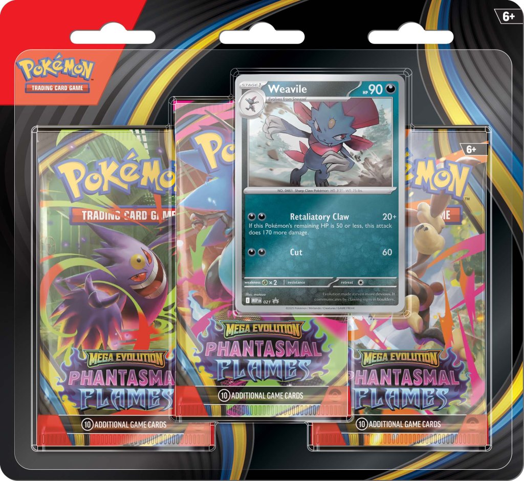 Pokemon - TCG - Phantasmal Flames Three Booster Blister