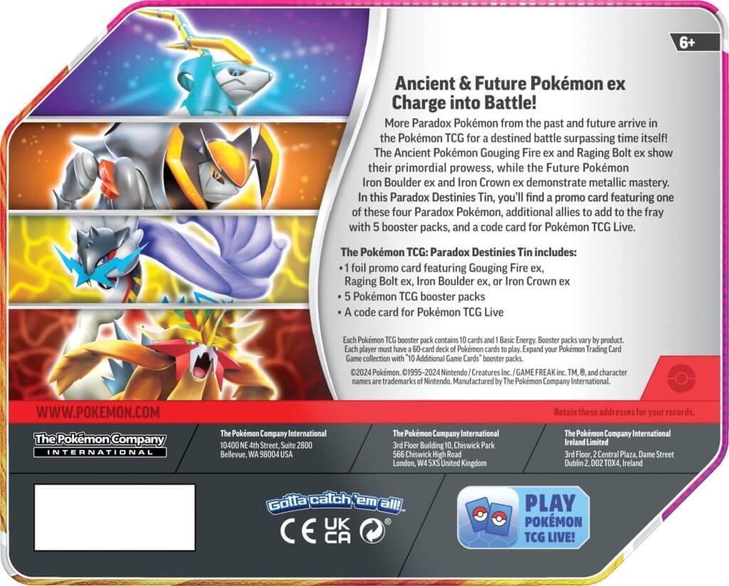 Paradox Destinies Tin Revealed | | The Latest Pokémon TCG News and Updates Daily Paradox Destinies Tin Revealed | | The Latest Pokémon TCG News and Updates Daily