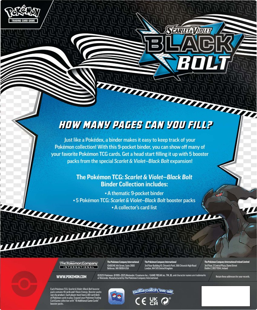 Pokemon - TCG - Black Bolt Binder Collection