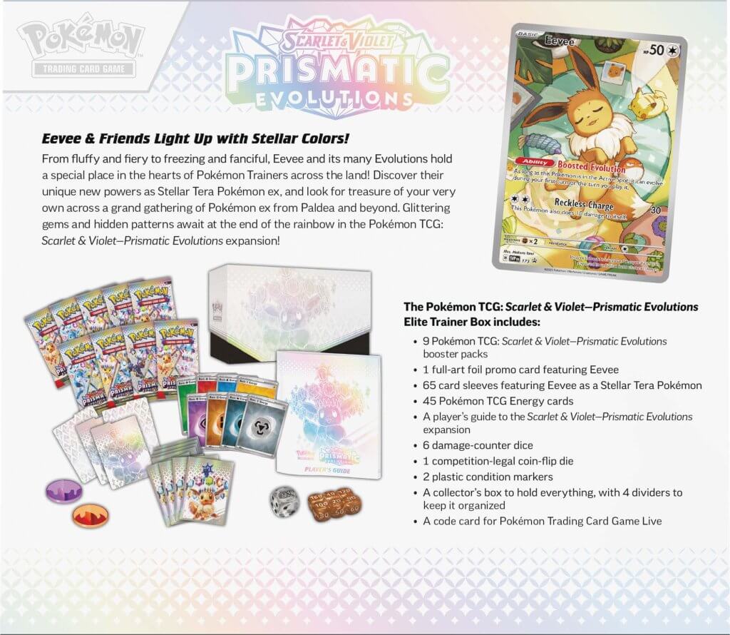 Pokemon - TCG - Prismatic Evolutions Elite Trainer Box