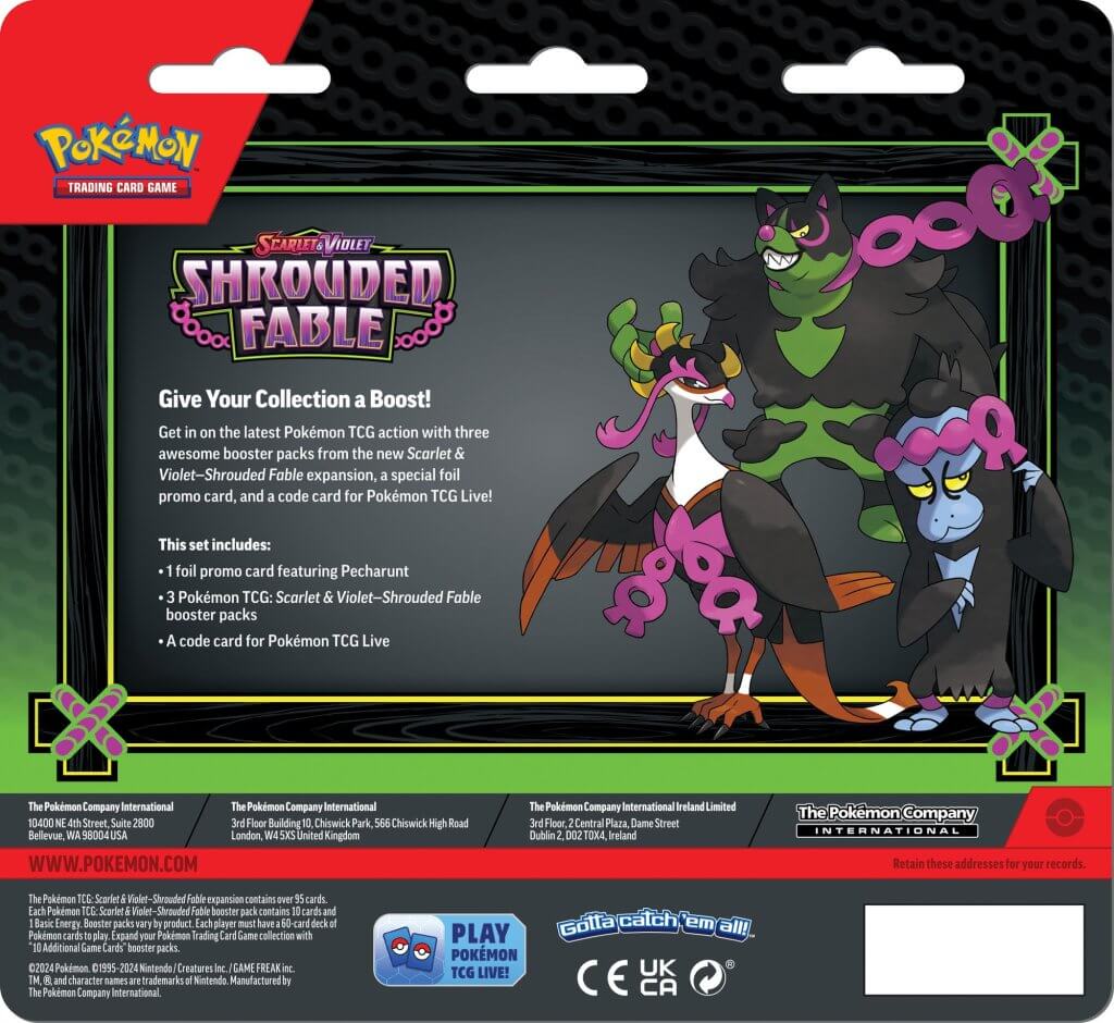 Pokemon - TCG - Shrouded Fable 3 Pack Blister