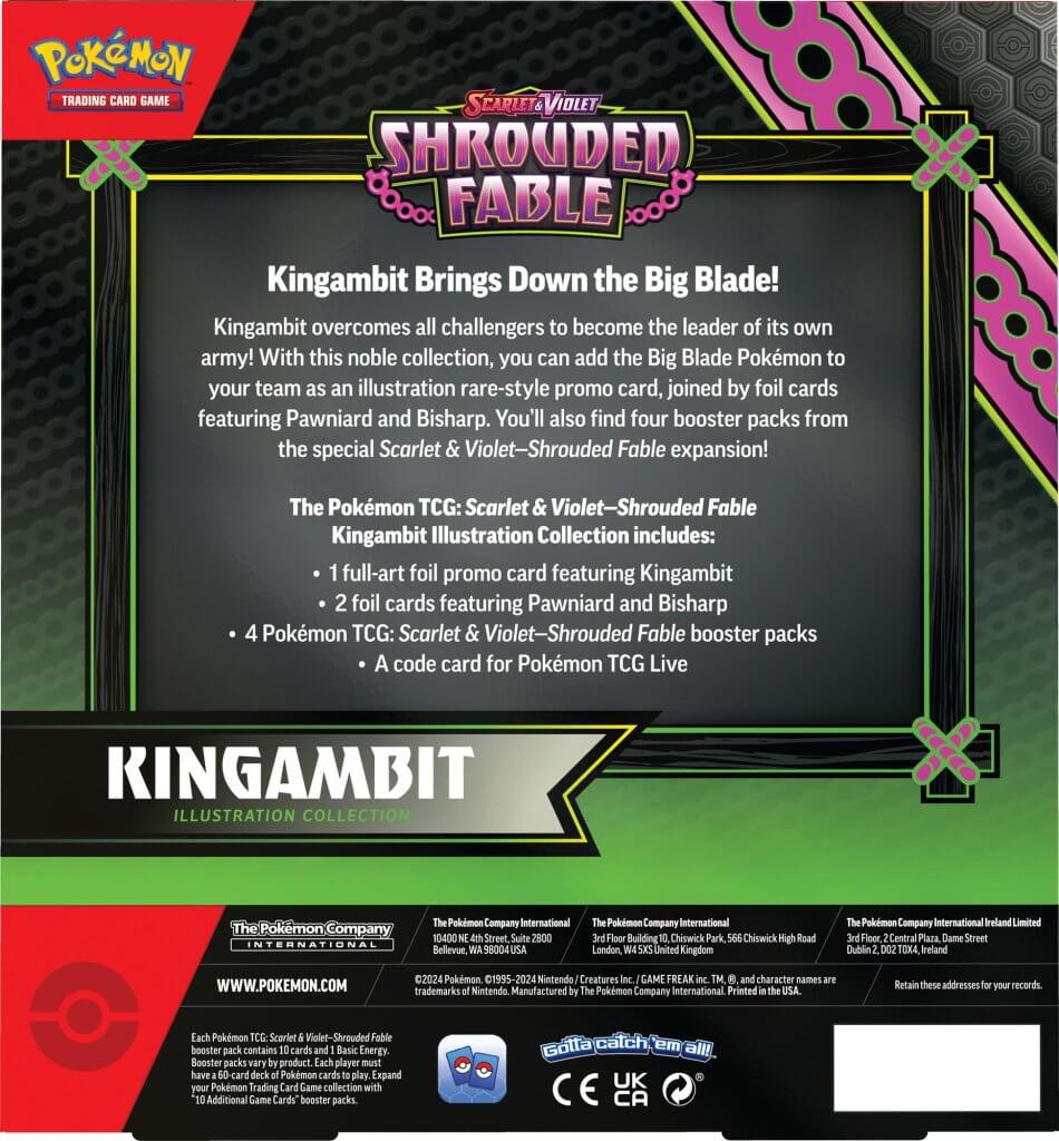 Pokemon - TCG - Shrouded Fable Kingambit Illustration Collection