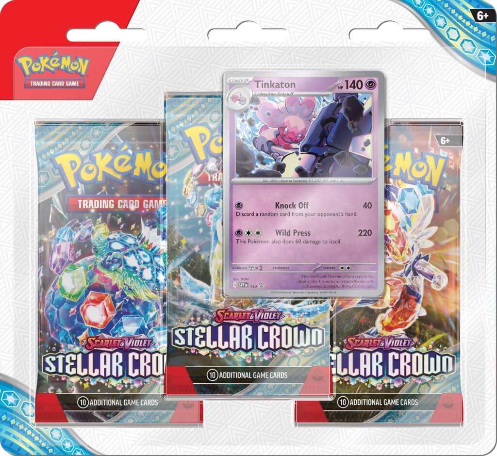 Pokemon - TCG - Stellar Crown Three Pack Booster Blister Pokemon - TCG - Stellar Crown Three Pack Booster Blister