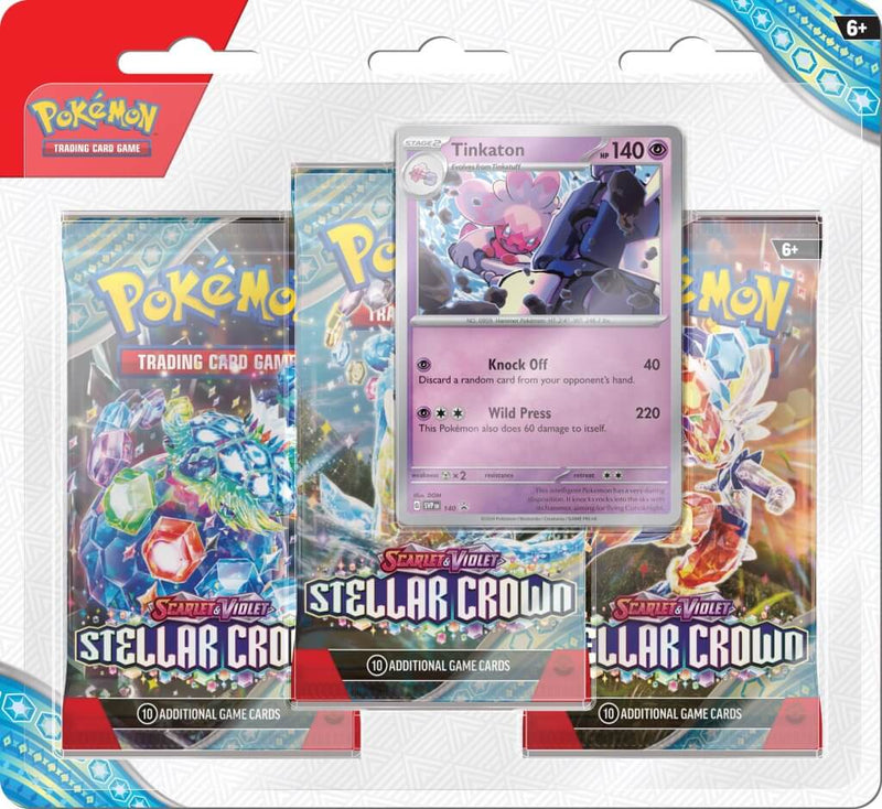 Pokemon - TCG - Stellar Crown Three Pack Booster Blister