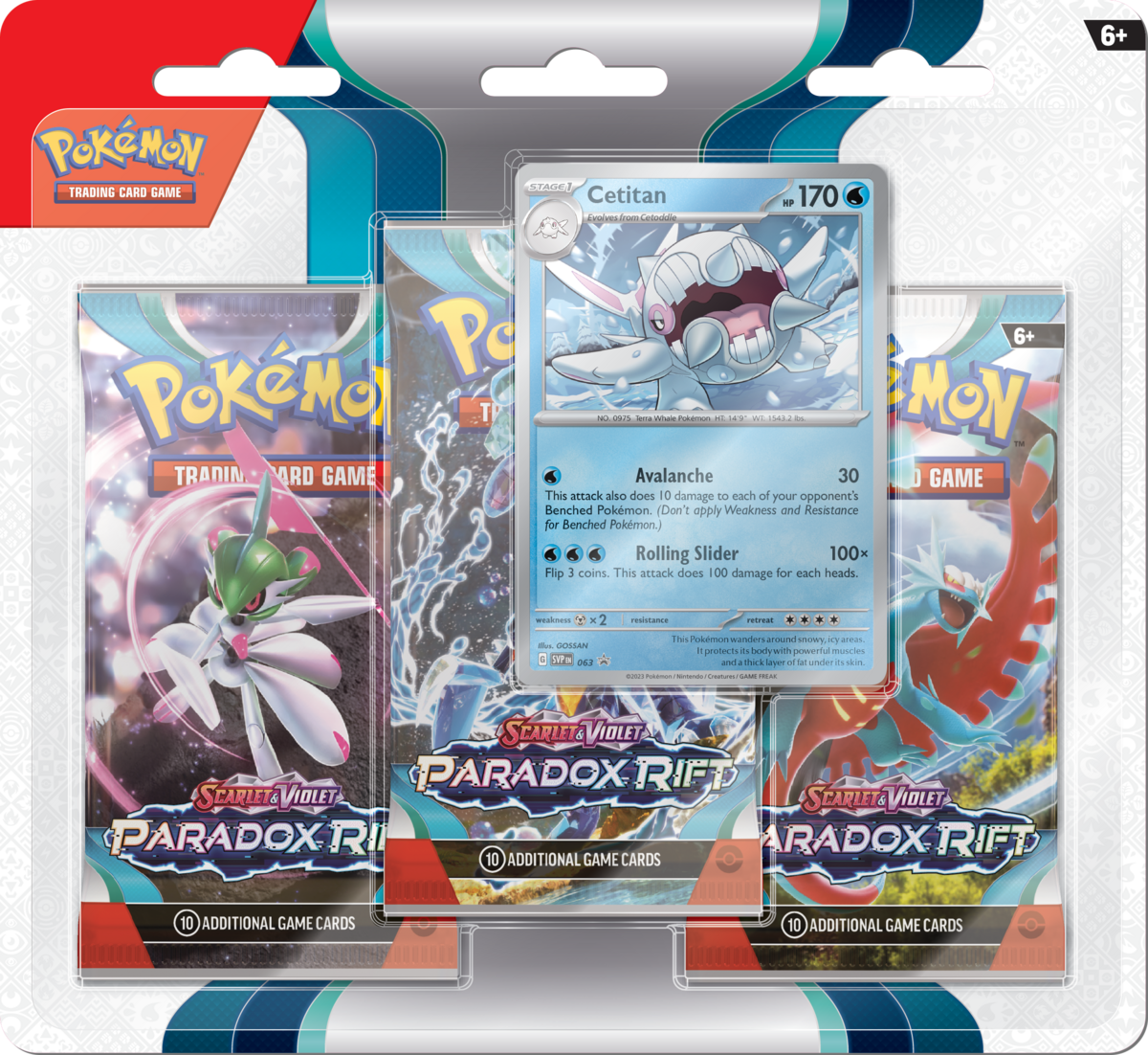 Pokemon - TCG - Paradox Rift Three Pack Booster Blister - Collectible Madness