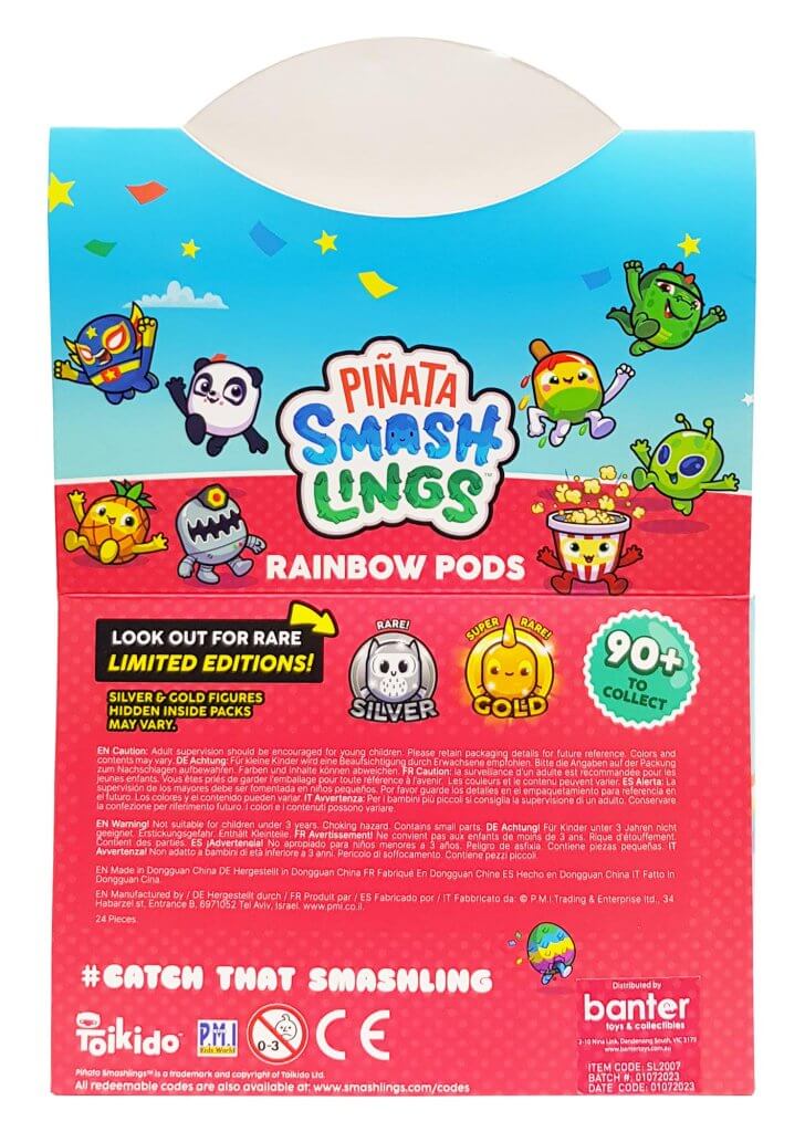 PIÑATA SMASHLINGS 1 Figure Blind Rainbow Pods