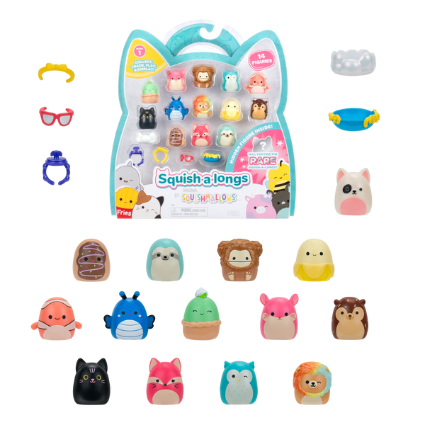 SQUISHMALLOWS - Squish-A-Longs Collectibles 14 Pack Assorted