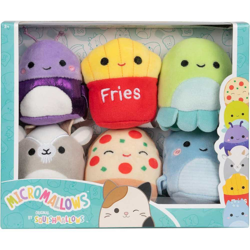 SQUISHMALLOWS - 2.5" Micromallows Plush 6 Pack Assorted