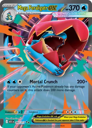 043/217 Mega Feraligatr ex - Double Rare