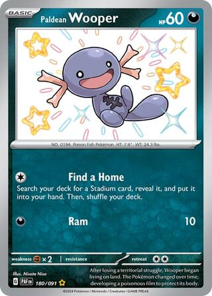 180/091 Paldean Wooper - Shiny Rare