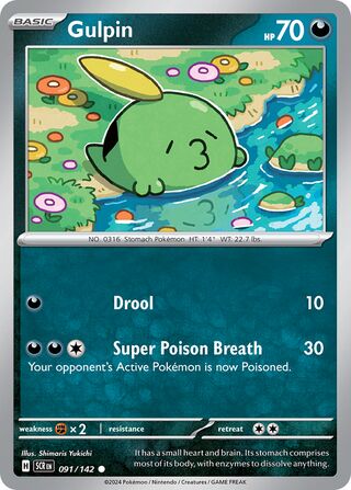 091/142 Gulpin - Common Reverse Holo