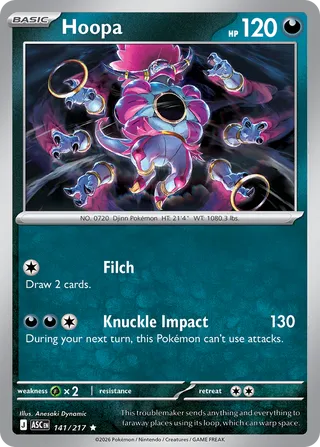 141/217 Hoopa - Rare Holo