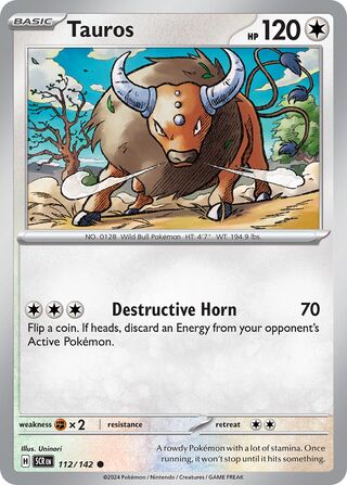 112/142 Tauros - Common Reverse Holo