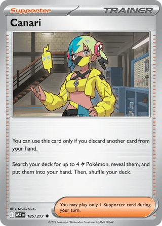 185/217 Canari - Uncommon Reverse Holo